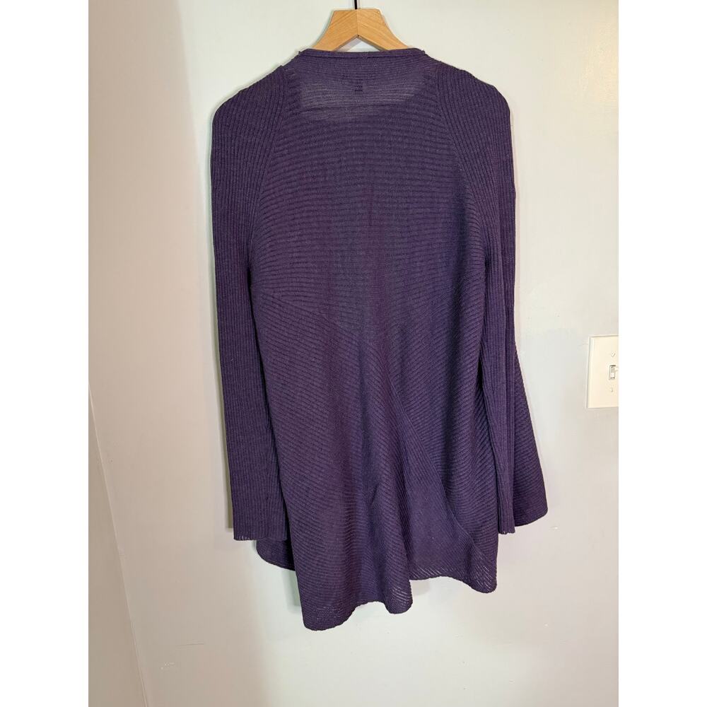 Eileen Fisher wool open-front cardigan and silk layering cami in purple size 2x - Picture 9 of 9